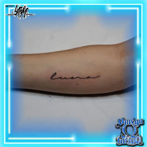 Scritta Fineline Tattoo Roma